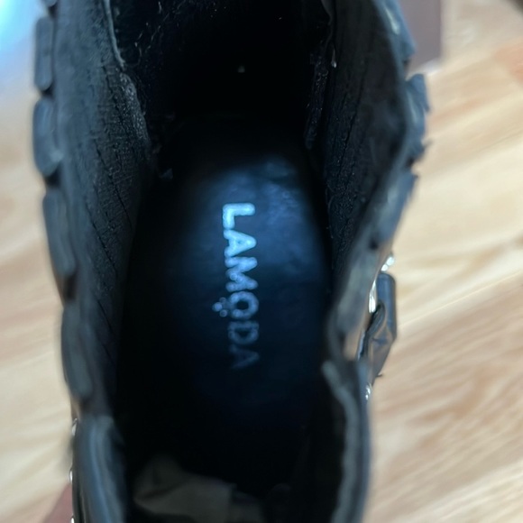 Lamoda SZ 7, square toe harness black boots . - Picture 7 of 14